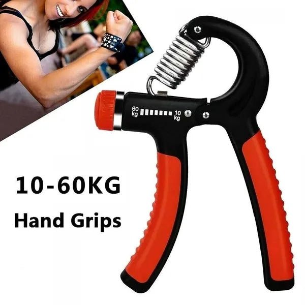 Hand Grip Strength Power Trainer Gripper Strengthener Adjustable Gym Exerciser - FitShock