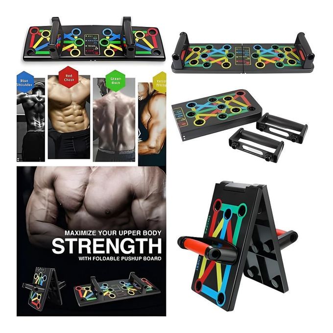 Foldable Push-Up Board – Multi-Angle Home Workout Trainer