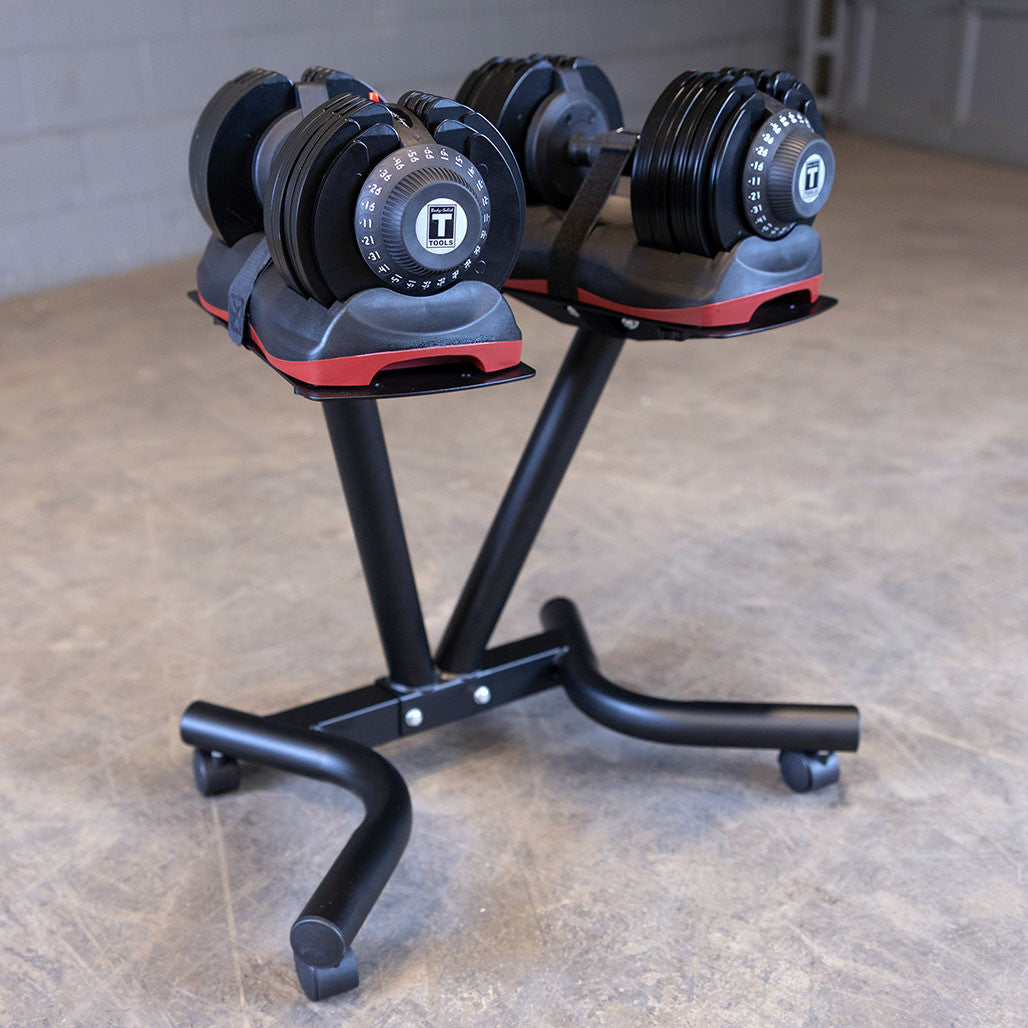 Adjustable Dumbbell Pair – Space-Saving 2–24 kg Set