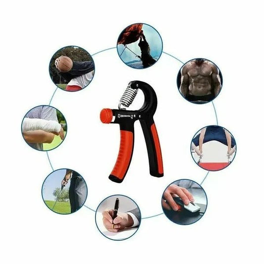 Hand Grip Strength Power Trainer Gripper Strengthener Adjustable Gym Exerciser - FitShock