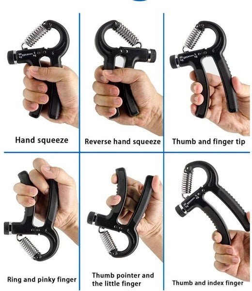 Hand Grip Strength Power Trainer Gripper Strengthener Adjustable Gym Exerciser - FitShock