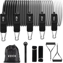 Portable Resistance Bands Set – 5-Level Home Gym
